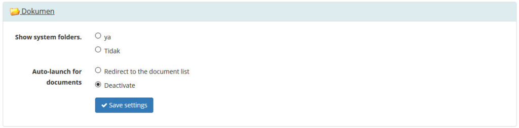 Dokumen settings