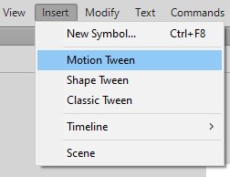 Insert Motion Tween Adobe Flash CS6