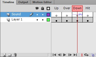 Sound Down di Adobe Flash CS6